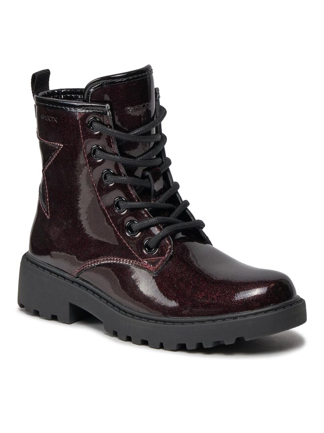 Geox Pohodni čevlji Geox J Casey Girl J9420G 000KC C7J9B S Bordo rdeča