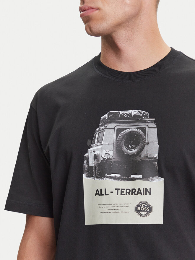 BOSS BOSS Camiseta Te_Wagon 50546958 Negro Relaxed Fit