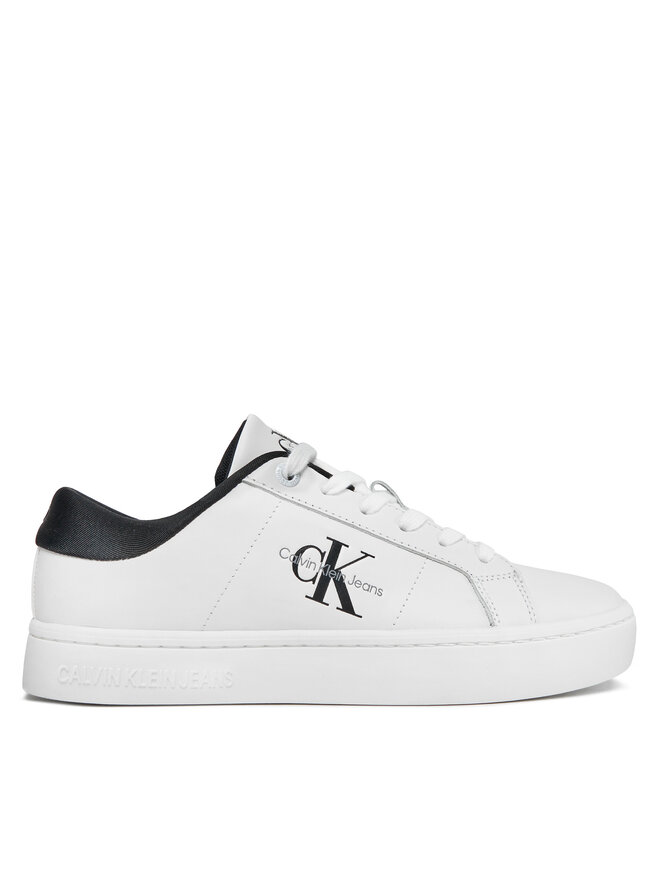 Calvin Klein Jeans Sneakers Calvin Klein Jeans Classic Cupsole Lowlaceup Lth Wn YW0YW01444 Alb