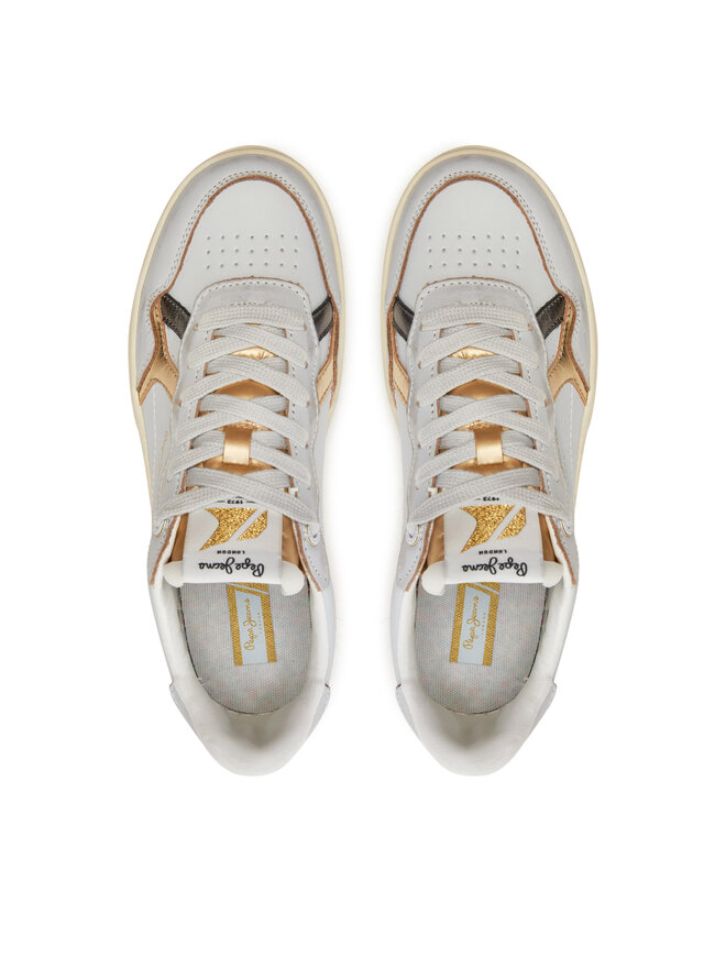 Pepe Jeans Sneakers Pepe Jeans Kore Club W PLS00021 Alb