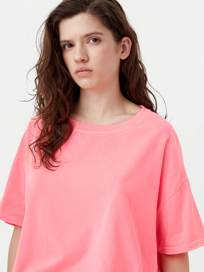 American Vintage American Vintage Футболка Pymaz PYM02AH24 Рожевий Oversize