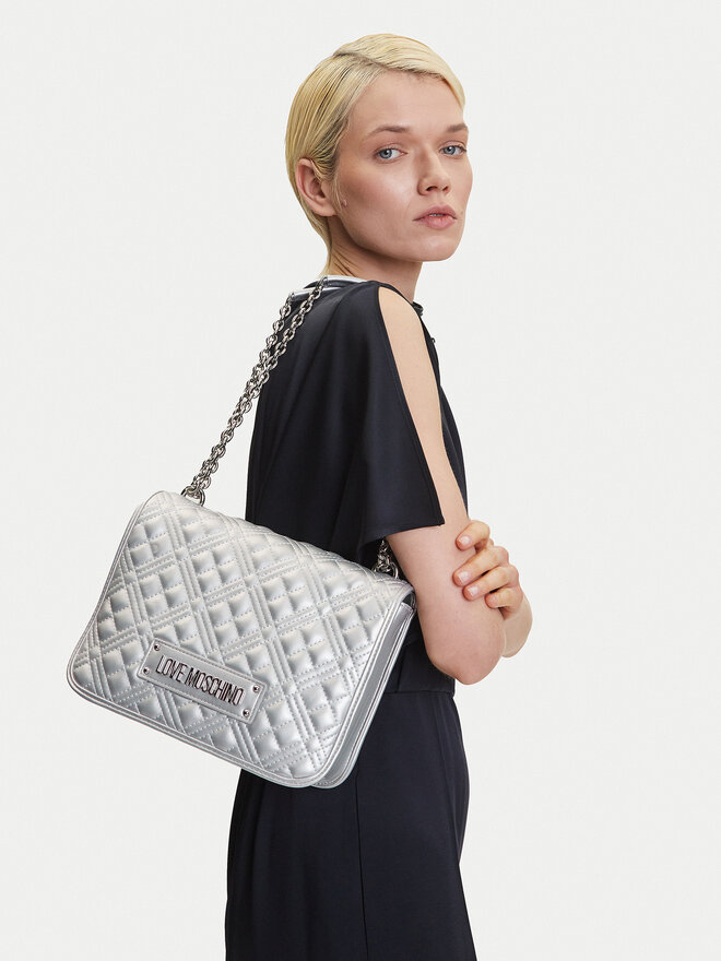 LOVE MOSCHINO Torbica LOVE MOSCHINO JC4000PP1MLA196B Srebrna