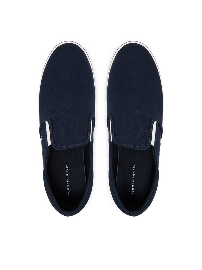 Tommy Hilfiger Sneakers aus Stoff Tommy Hilfiger Vulc Core Slip On FM0FM05689 Dunkelblau