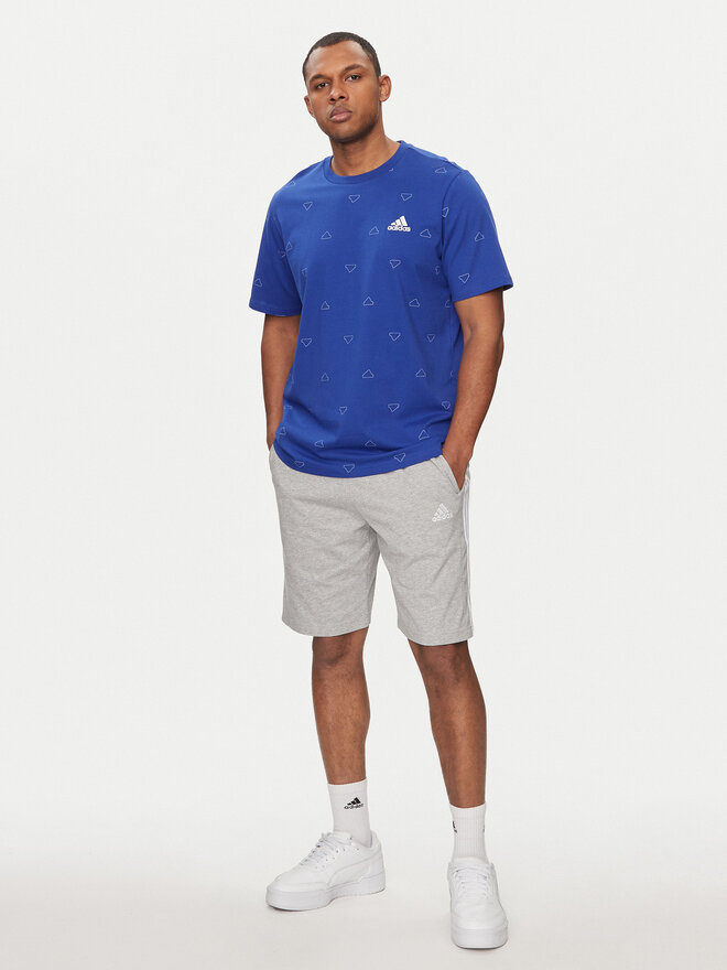 adidas adidas Camiseta Seasonal Essentials Monogram Graphic IU0284 Azul Regular Fit