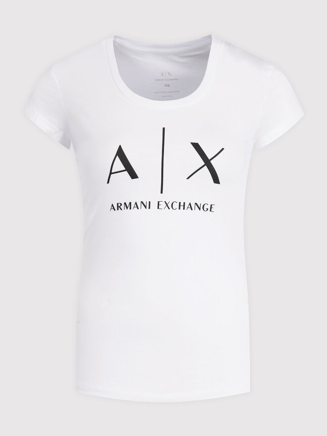 Armani Exchange Armani Exchange T-Shirt 8NYT70 YJ16Z 1000 Λευκό Slim Fit