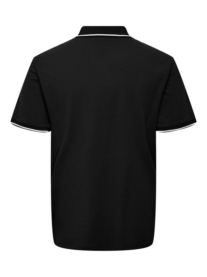 Only & Sons Only & Sons Polo Fletcher 22024827 Μαύρο Regular Fit