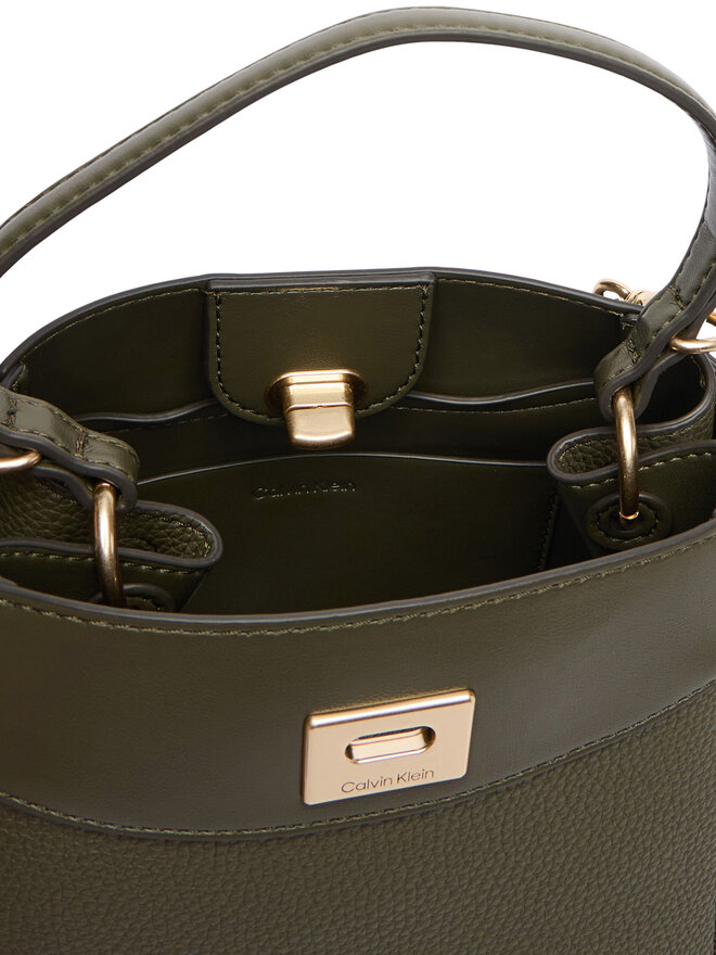 Calvin Klein Handtasche Calvin Klein Mix Media Crossbody LV04F3885G Dunkelgrün