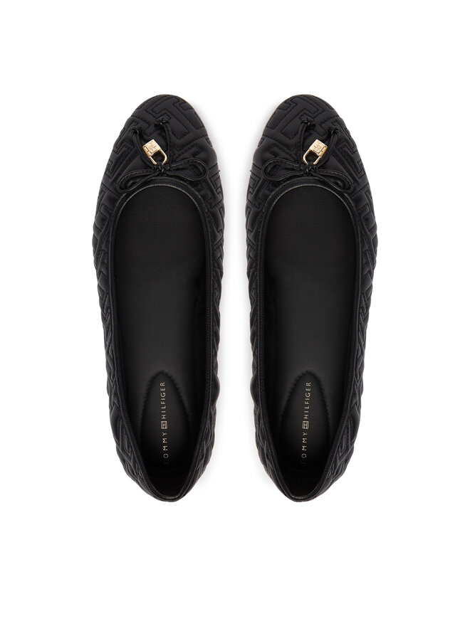 Tommy Hilfiger Ballerinas Tommy Hilfiger Th Quilted Ballerina FW0FW09264 Schwarz