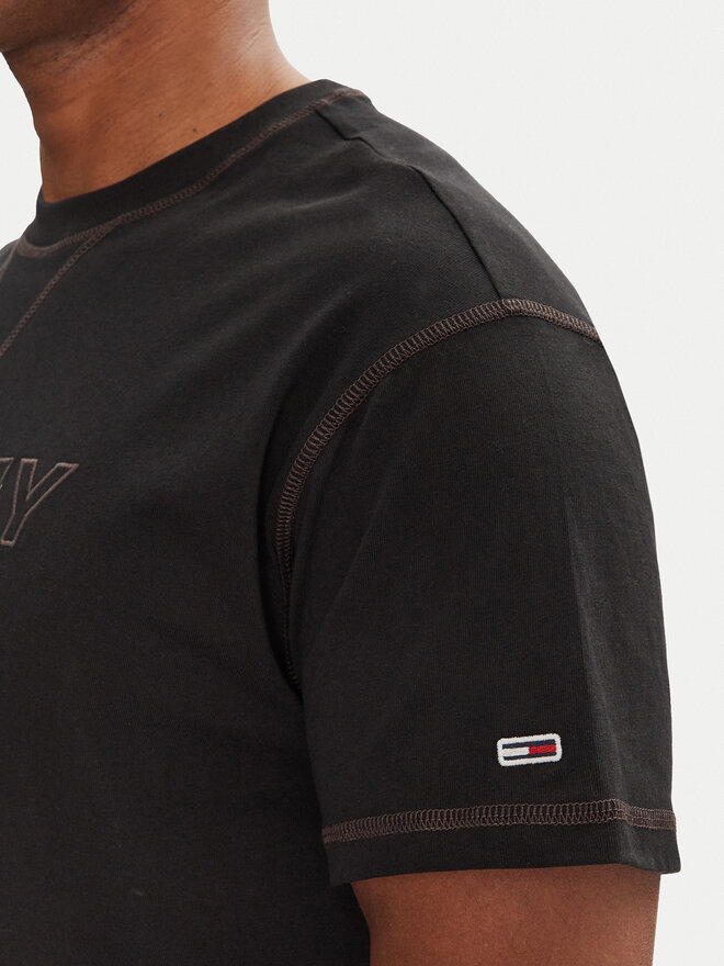Tommy Jeans Tommy Jeans T-Shirt Tonal Crest DM0DM20805 Μαύρο Relaxed Fit