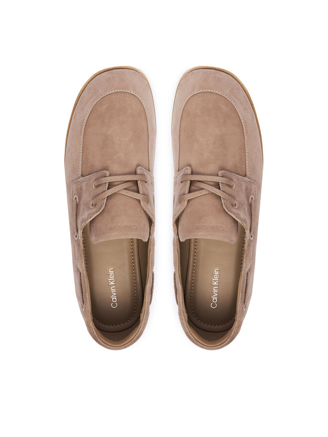 Calvin Klein Halbschuhe Calvin Klein Ess Boatshoe Suede HW0HW03290 Beige