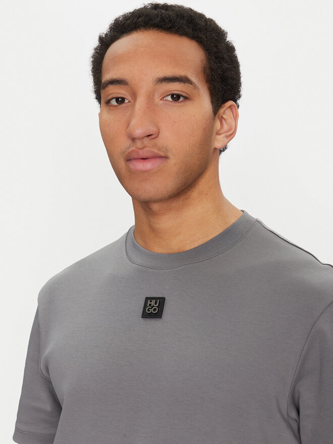 HUGO HUGO Футболка Dalile 50505201 Сірий Regular Fit