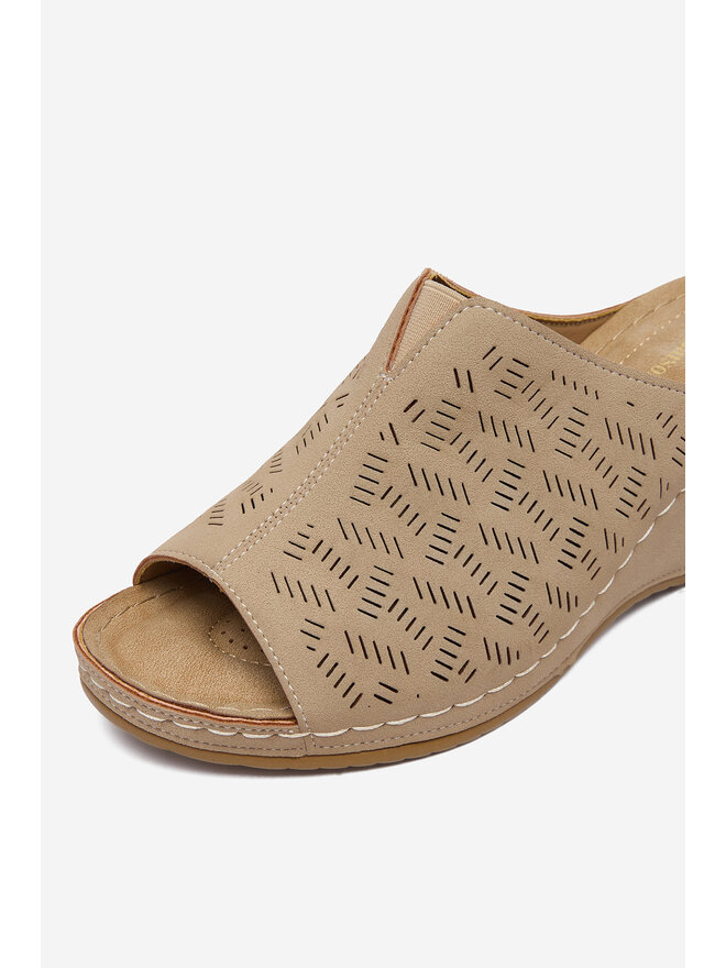 Clara Barson Pantoletten Clara Barson WYL0510-05 Beige