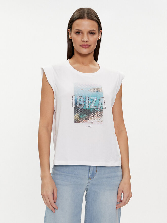 Liu Jo Liu Jo Camiseta MA4332 J5003 Blanco Regular Fit