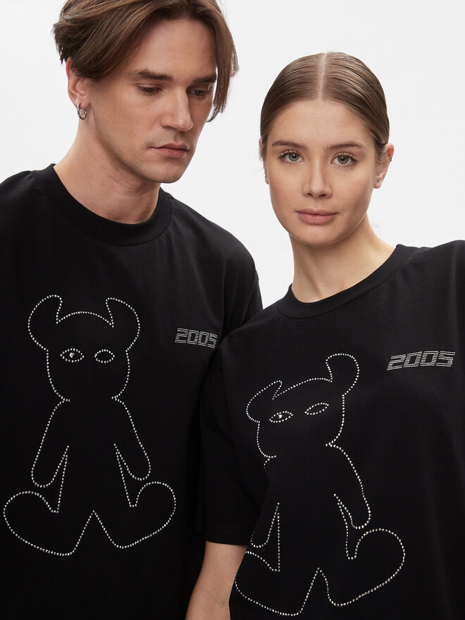 2005 2005 T-Shirt Unisex Horned Μαύρο Regular Fit