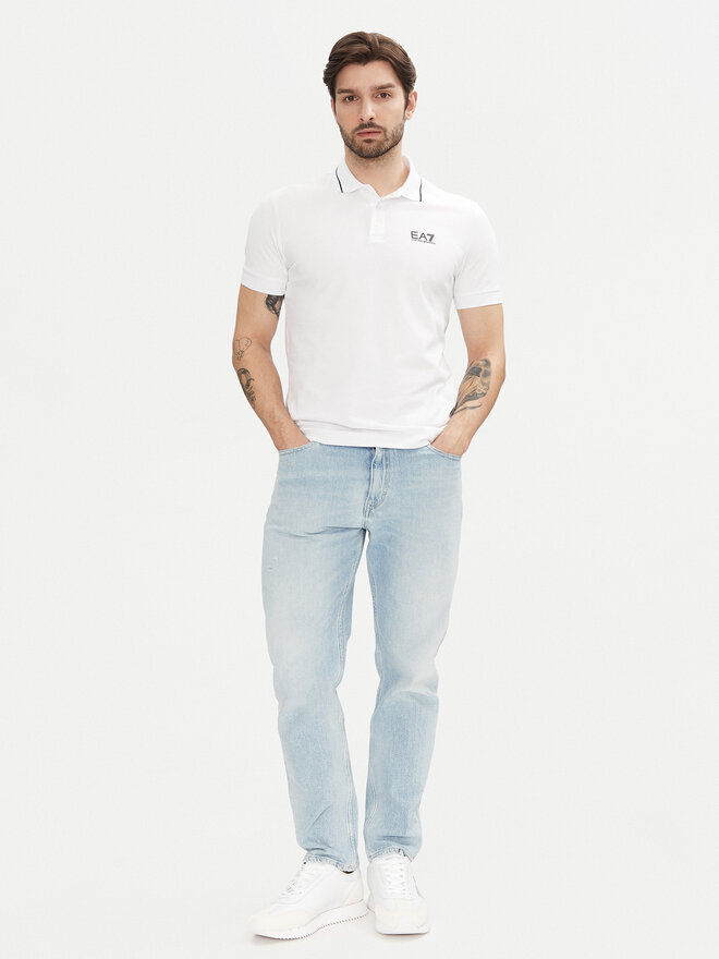 EA7 Emporio Armani EA7 Emporio Armani Pólóing 8NPF16 PJVUZ 1100 Fehér Slim Fit