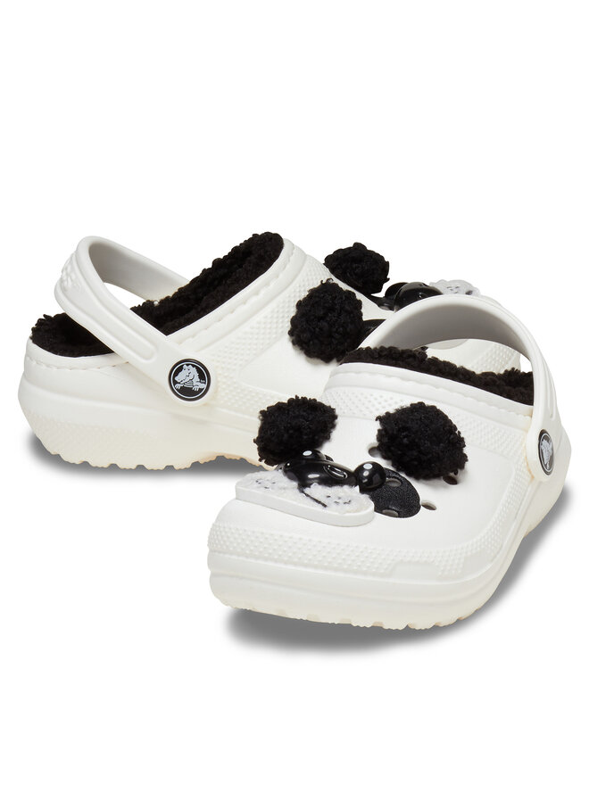 Crocs Παντόφλες Crocs Classic Lined Iam Panda Bear Clog K 210400 Λευκό