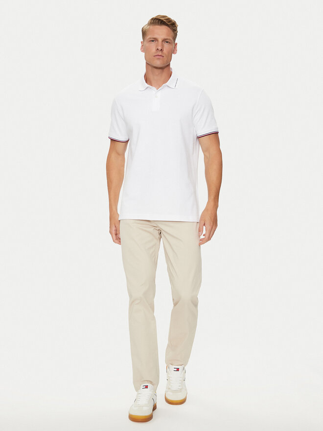Tommy Hilfiger Tommy Hilfiger Poloshirt Flag MW0MW35605 Weiß Regular Fit