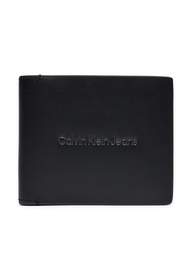 Calvin Klein Jeans Velká pánská peněženka Calvin Klein Jeans Logo Print Bifold W/Coin K50K512059 Černá