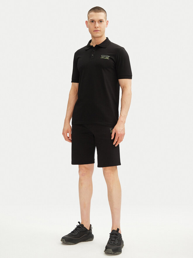 KARL LAGERFELD KARL LAGERFELD Pólóing 745400 552235 Fekete Slim Fit
