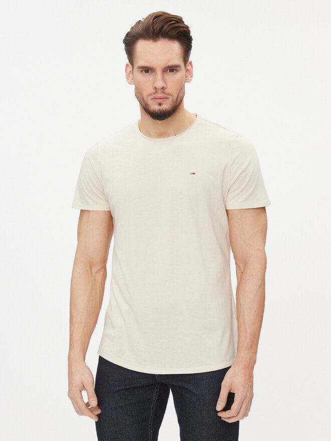 Tommy Jeans Tommy Jeans Marškinėliai Jaspe DM0DM09586 Smėlio Slim Fit