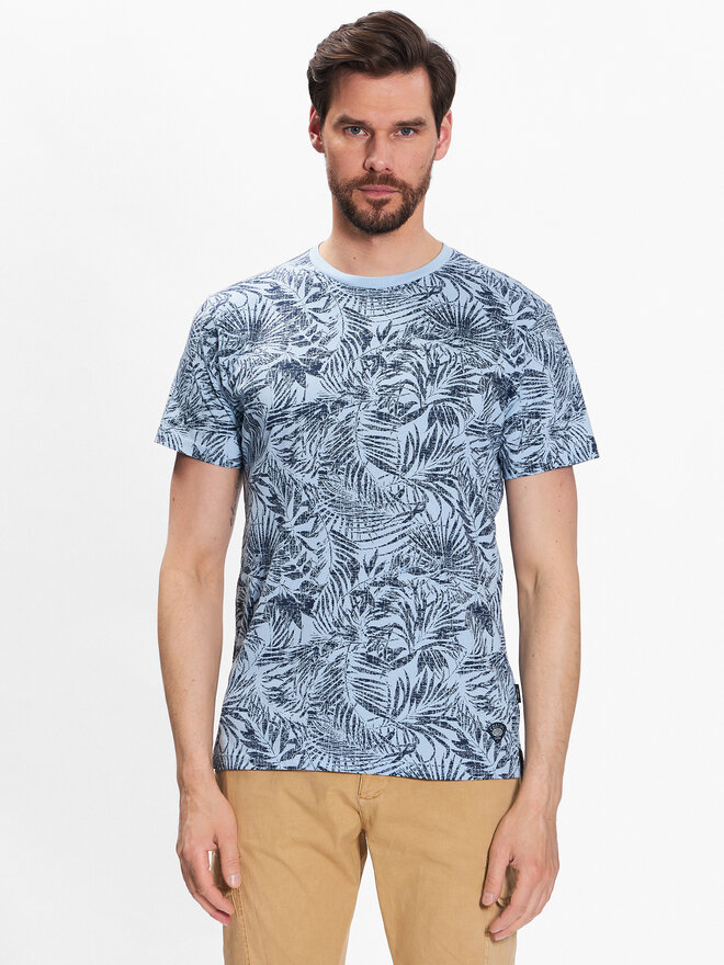 INDICODE INDICODE T-Shirt Palme 40-935 Μπλε Regular Fit