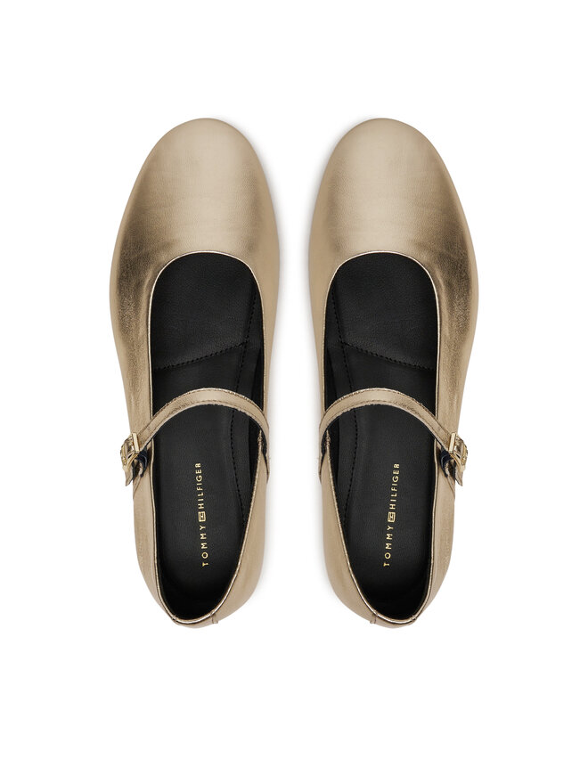 Tommy Hilfiger Ballerine Tommy Hilfiger Party Maryjane Ballerina Metal FW0FW08315 Oro