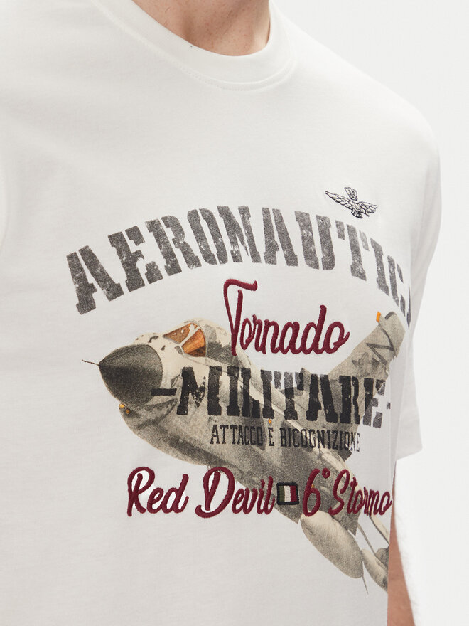 Aeronautica Militare Aeronautica Militare Camiseta 251TS2406J641 Blanco Regular Fit