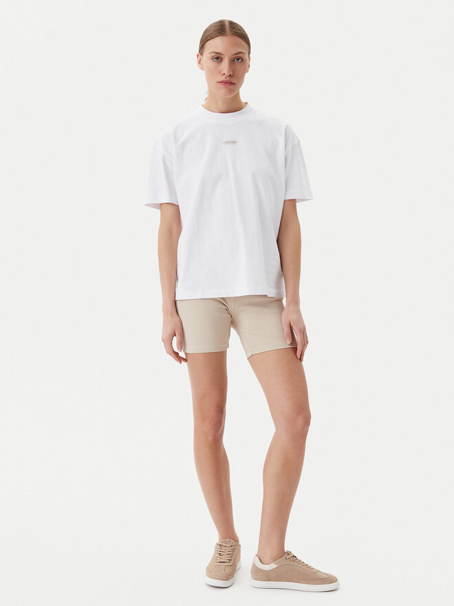 Calvin Klein Jeans Calvin Klein Jeans T-Shirt Placed Institutional J20J225539 Λευκό Relaxed Fit