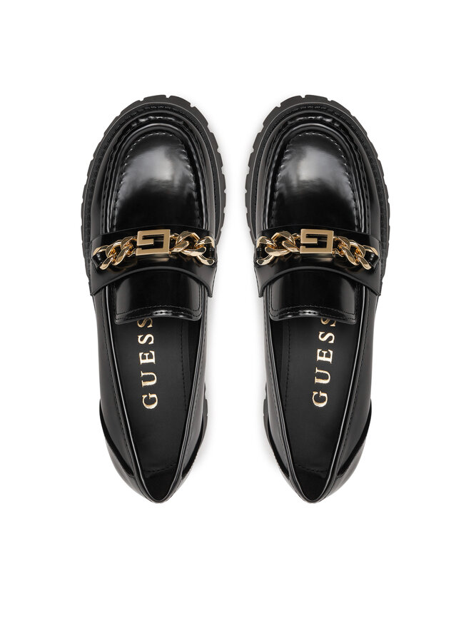 Guess Loafersy Guess Almosty FLTALM ELE14 Černá