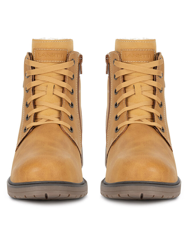Lanetti Botines planos Lanetti MBS-6997-05 Amarillo