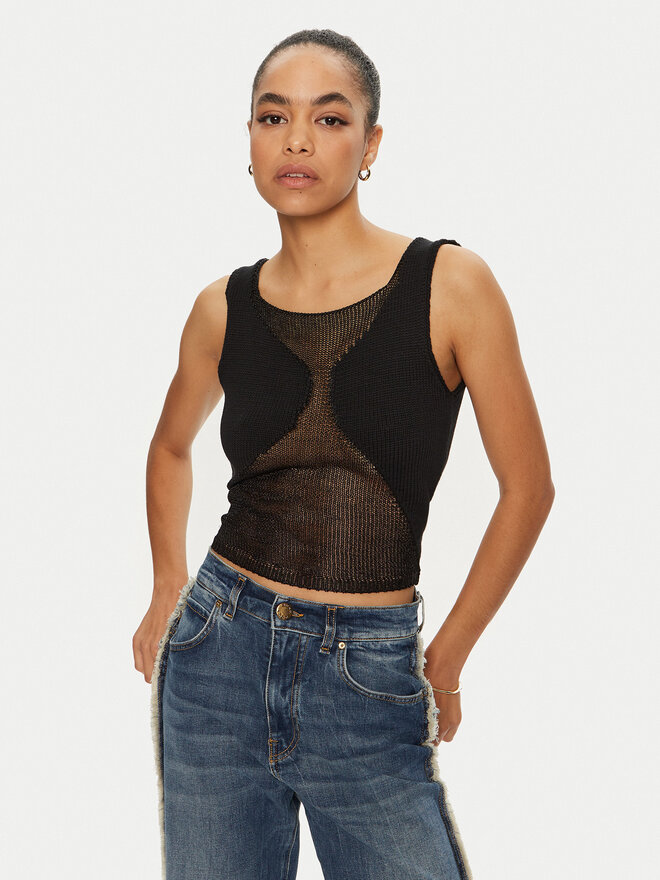 PINKO PINKO Felső 103296 A1QC Fekete Slim Fit