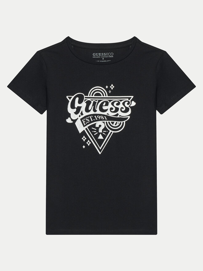 Guess Guess T-Shirt J5RI02 K6YW4 Μαύρο Regular Fit