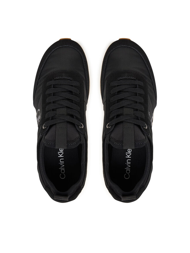 Calvin Klein Sneakersy Calvin Klein Retro Runner Sock Laceup Mix Mat YW0YW02060 Czarny