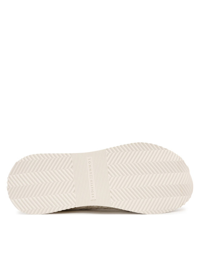 Tommy Hilfiger Tenisice Tommy Hilfiger Chic Monogram Runner FW0FW09051 Écru