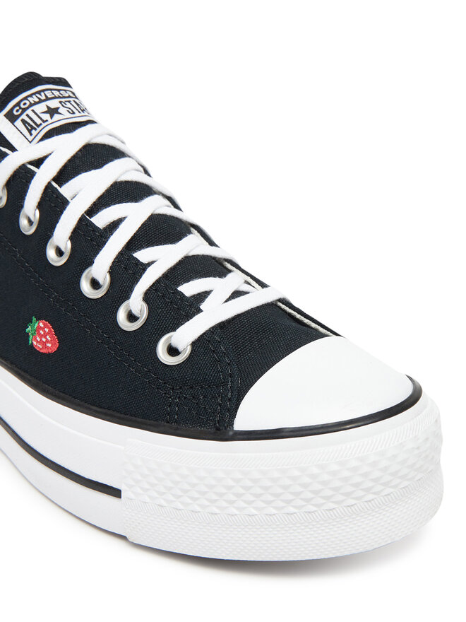 Converse Sneakers Converse Chuck Taylor All Star Lift Platform Embroidered Strawberries A14935C Μαύρο