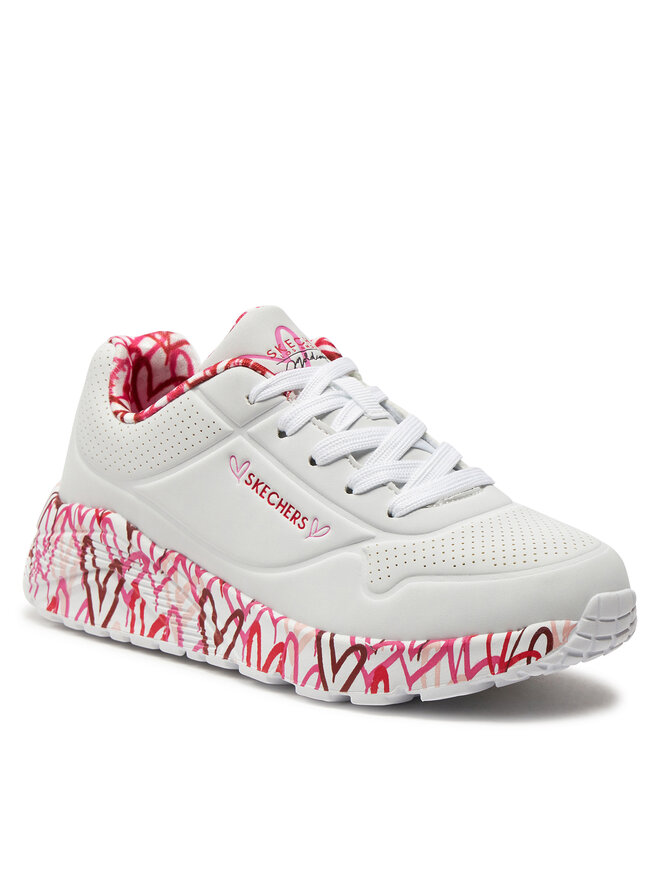 Skechers Sneakers Skechers Uno Lite Lovely Luv 314976L/WRPK Weiß