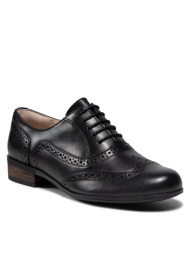 Oxfordy Clarks Hamble Oak 203467134 Czarny eobuwie .pl