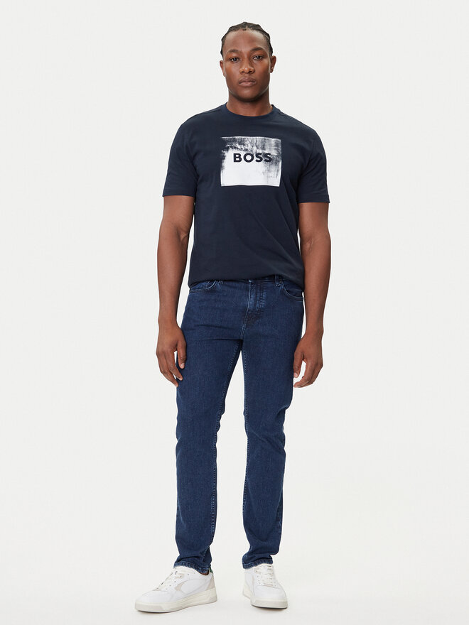 BOSS BOSS Camiseta Te_Wheel 50546381 Azul marino Regular Fit