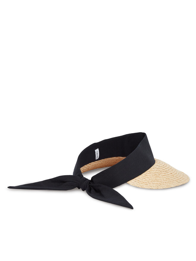 Calvin Klein Daszek Calvin Klein Ck Linen Headband Straw Visor K60K612916 Beżowy