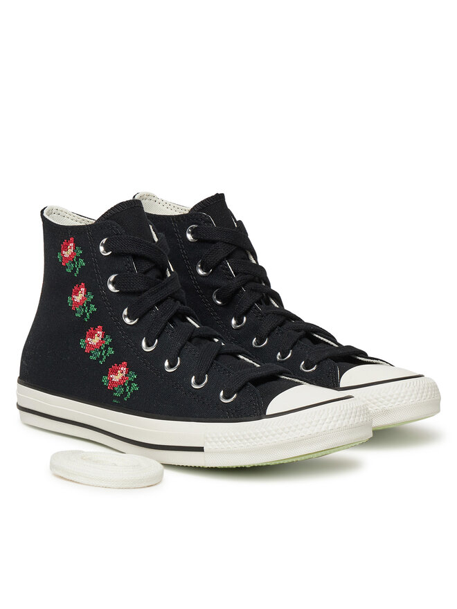 Converse Trampki Converse Chuck Taylor All Star Rose Cross Stitch A13657C Czarny