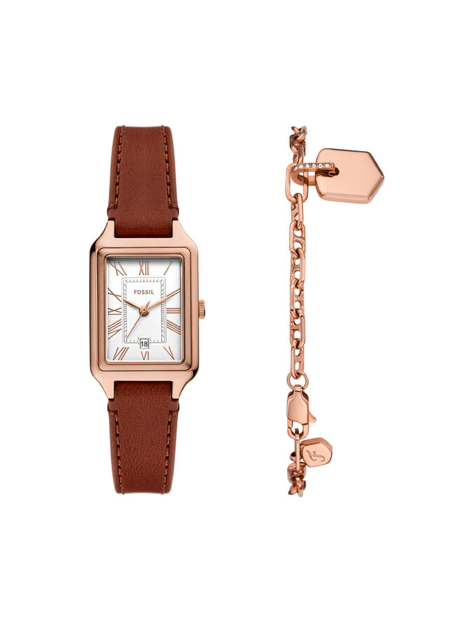 Fossil Zegarek Fossil ES5377SET Brązowy