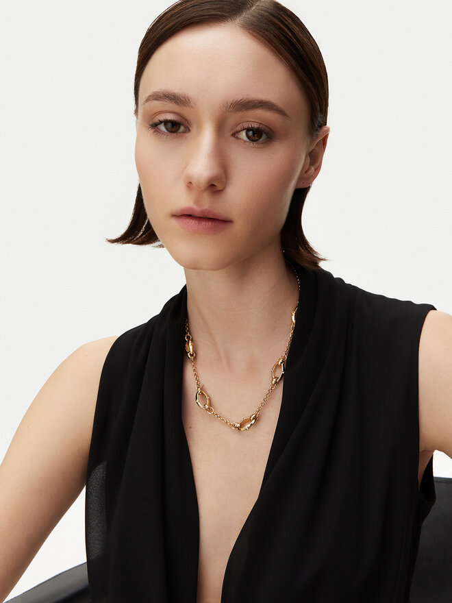 Guess Náhrdelník Guess JUBN05 167JW Zlatá