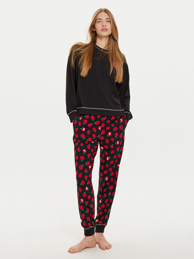 DKNY DKNY Піжама YI90025 Чорний Regular Fit