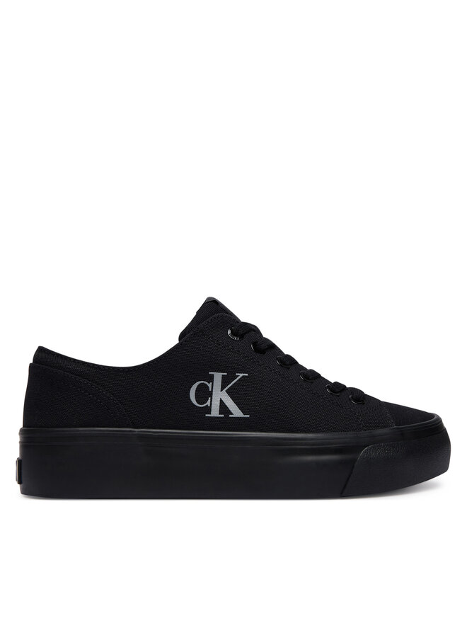 Calvin Klein Sneakers Calvin Klein Vulc Flatform Low Canvas Mg YW0YW01763 Schwarz