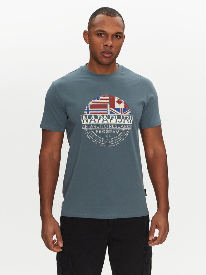 Napapijri Napapijri T-Shirt S-Turin NP0A4HQG Blau Regular Fit
