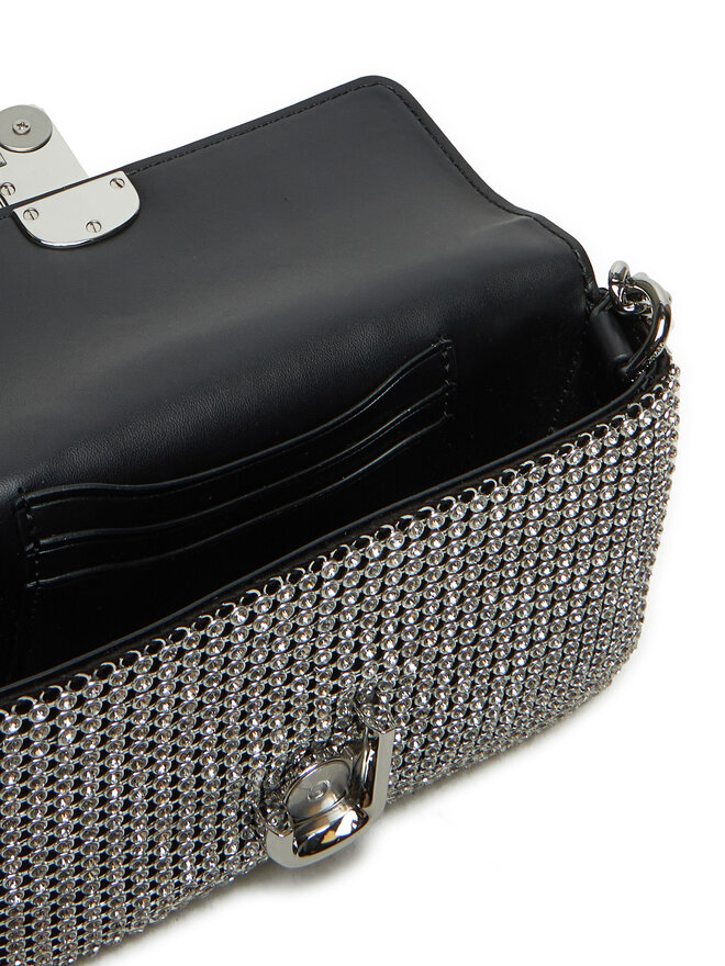 Marc Jacobs Handtasche Marc Jacobs The Rhinestone J Marc Mini Shoulder Bag H912M06RE22 Silberfarben