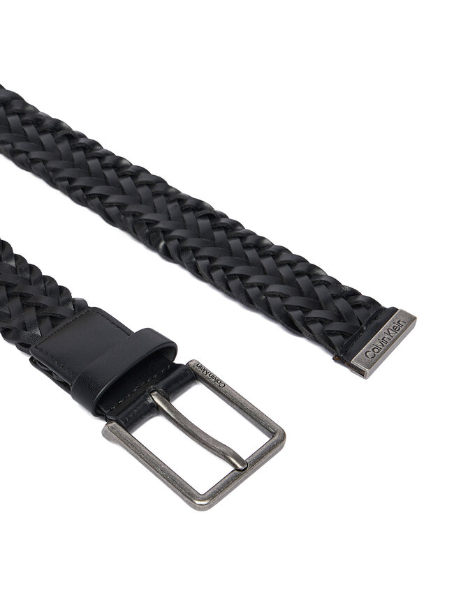 Calvin Klein Gürtel Calvin Klein Warmth Buckle Woven 35Mm Fixed - LV04D7061G Schwarz