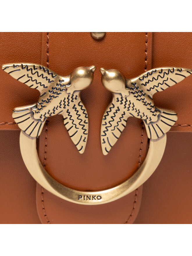 PINKO Handtasche Pinko Love Mini Icon Summer Foulard Fl PE 22 PLTT 1P22ML Y7TY Braun
