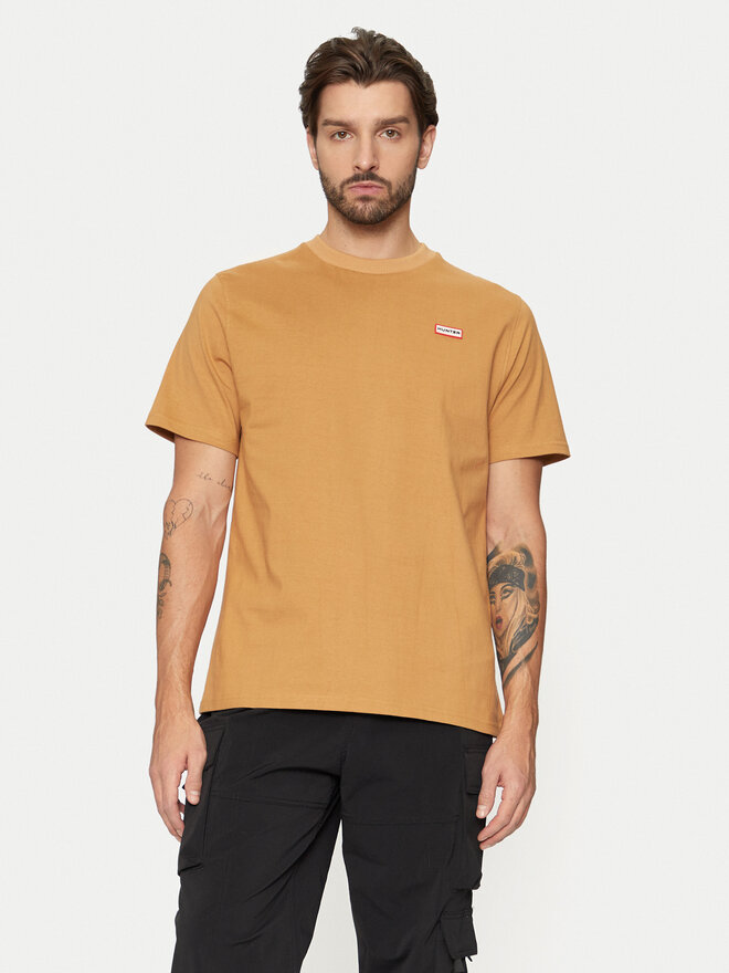 Hunter Hunter Majica Alvin HARM0039242 Rjava Regular Fit