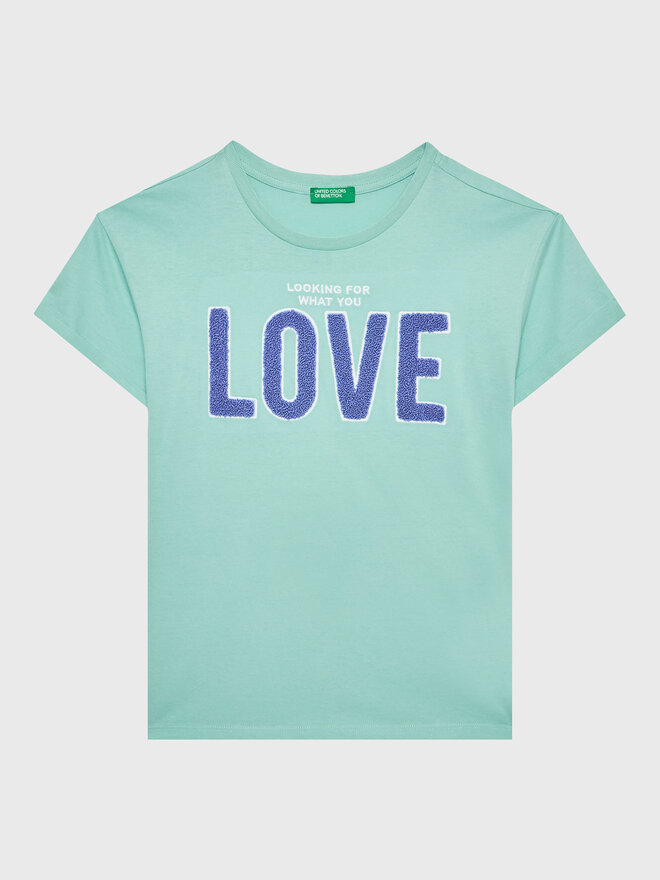 United Colors Of Benetton United Colors Of Benetton Camiseta 3096C10AY Verde Oversize